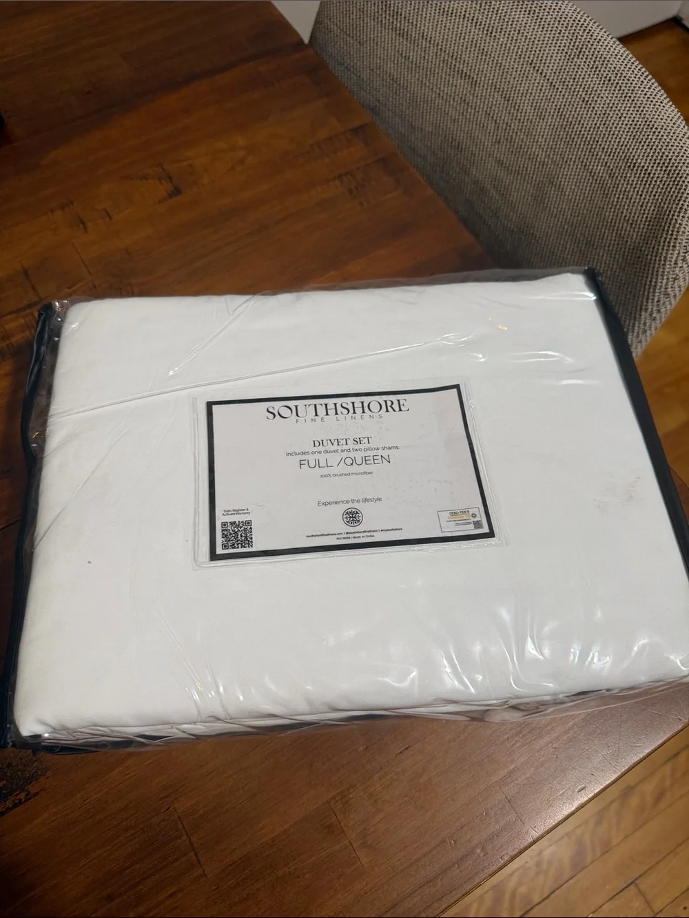 Southshore White Duvet Set - Full/Queen